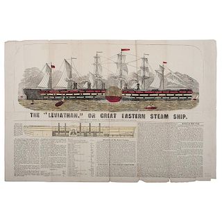 The "Leviathan" or Great Eastern Steam Ship, Illustrated News Broadside