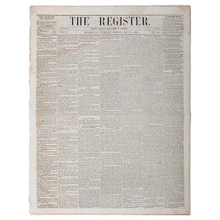 Slavery & "The Kansas Question," The Register, Monroe, LA, May 10, 1860