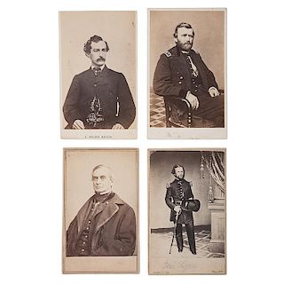 John Wilkes Booth and Prominent Union Generals, Collection of Eight Civil War CDVs