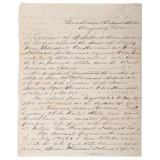 Confederate-Indian Deal Discussed in Letter from Fort Washita, Chickasaw Nation, August 1864