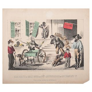 The Defeated South Satirized in Rare Civil War Lithograph