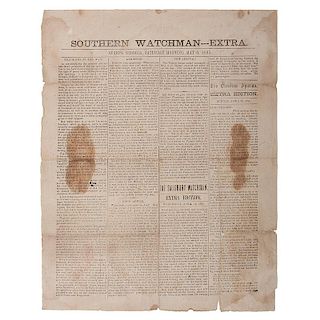 Occupation of Athens, Georgia, Southern Watchmen-EXTRA, May 6, 1865