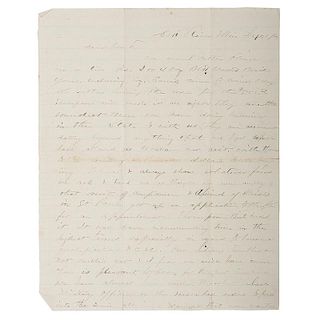 Sioux Uprising Letter, Elk River, MN, September 1862, Requesting Arms and Supplies