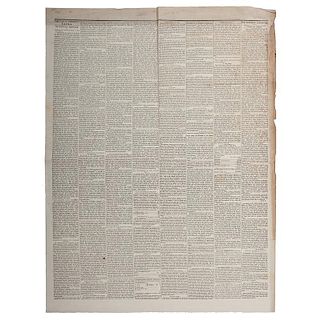 Infamous Execution of Sioux After Minnesota Indian War, January 1863, Exceedingly Rare Broadside Extra