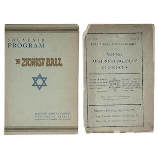 The Zionist Ball, Souvenir Programs from New York