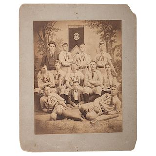 Albumen Photograph of Early Baseball Team