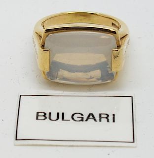 18 K Ladies Ring Bulgari "Tronetietto" with Opals