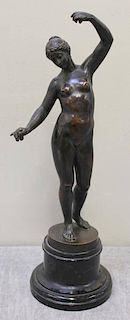 RASMUSSEN, Otto. Antique Bronze Figure of a Nude.