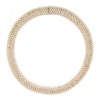 An 18 Karat Yellow Gold and Diamond Collar Necklace, 58.40 dwts.