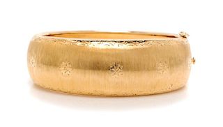 An 18 Karat Yellow Gold "Germinato" Bangle Bracelet, M. Buccellati, 42.50 dwts.