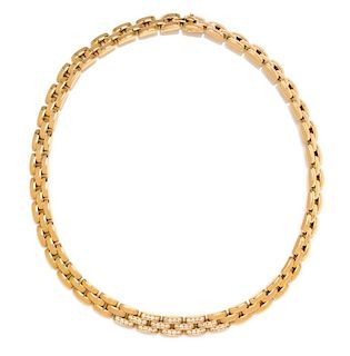 An 18 Karat Yellow Gold and Diamond "Maillon Panthere" Necklace, Cartier, 49.30 dwts.