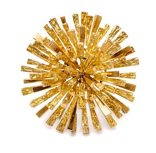 An 18 Karat Yellow Gold Sunburst Pendant/Brooch, Tiffany & Co., 54.40 dwts.
