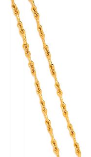 A 22 Karat Yellow Gold Link Necklace, Jean Mahie, 41.90 dwts.