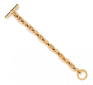 An 18 Karat Yellow Gold "Cha”ne d'Ancre" Bracelet, Hermes, 60.90 dwts.
