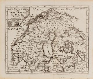 DE FER, Nicolas (1646-1720) Le Royaumes de Suede et Norwege. [Paris, ca 1746].