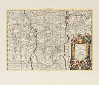 COVENS & MORITER [Lyon region] Sanson, Le Gouvernement General Du Lyonnois... [Amsterdam,] ca 1730.