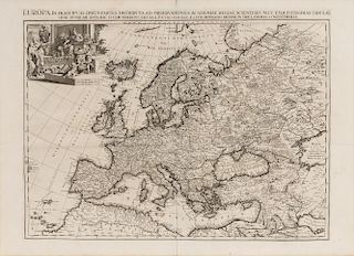 VAN DER AA, Pieter (1659-1733). L'Europe selon les nouvelles Observations de Messrs. de l'Academie des Sciences. Leiden, [171