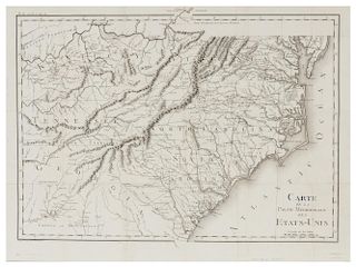 CREVECOEUR, Michel Guillaume Saint Jean de (1735-1813) Carte de la Partie Meridionale des Etats-Unis. [Paris, 1801].