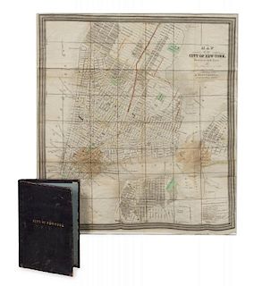 DISTURNELL, John (1801-1877) - BURR, David H. (1803-1875) Map of the City of New-York, Drawn by D.H. Burr... New York, 1836.