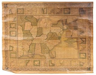 MITCHELL, S. Augustus (1790-1868) Mitchell's New National Map... Philadelphia, 1856.