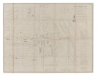 GRAHAM, James Duncan (1799-1865). Map G. No 58. Chicag Harbor & Bar. Illinois From Survey made between 17th August and 2nd of