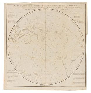 FOSTER, George (1754-1794) Chart of the Southern Hemisphere... [London,] 1777.