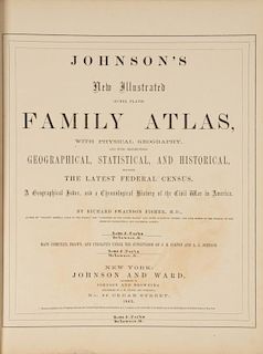 [ATLASES] Johnson and Ward. Johnson's New Illustrated Family Atlas... New York, 1863.