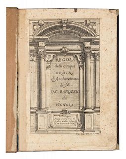 [ARCHITECTURE] -- VIGNOLA, Giacomo Barozzi (1507-1573) Regola delli cinque ordini d'Architettura. Bologna, 1736.