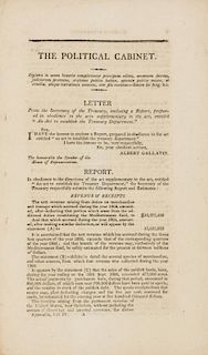 [LEWIS & CLARK] JEFFERSON, Thomas. Message from the President. The Political Cabinet. Wagner-Camp 6A. Boston, 1806-1807.
