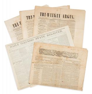 [NEWSPAPERS] A group of 20 American and British 18th- and 19th-century newspaper.