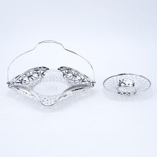 Collection of Two (2) Reticulated Silver Tableware.