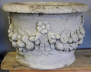 One of Five Great Antique Marble Outdoor Urns.