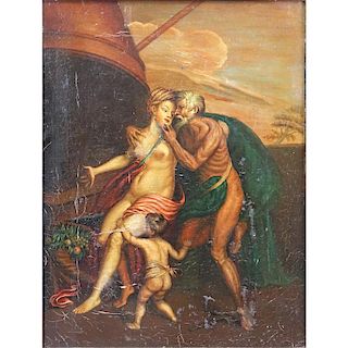 19/20th Century Old Master Style Allegorical Oil On Canvas.
