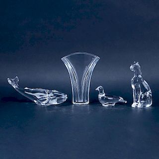 Collection of Four (4) Baccarat Crystal Tableware.