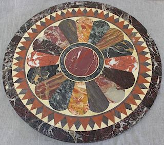 Rare 19th Century Labeled Pietra Dura Table Top.
