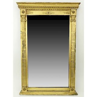 Early 20th Century Italian Louis XVI Style Giltwood Mirror.