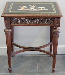 Outstanding Antique Pietra Dura Top Table.