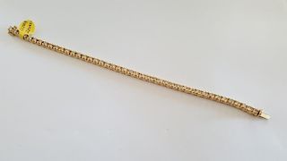 14K Gold and 3,5 Ct Diamonds Tennis Bracelet