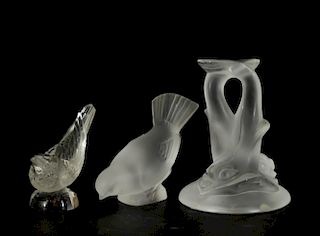 3Pieses of Lalique Crystal Animals