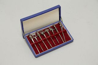 8 Pieces Sterling Silver Hair Pins w/ Original Box