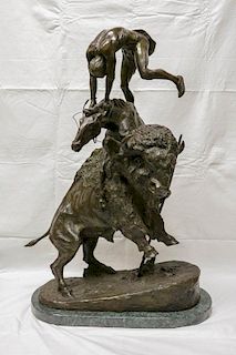 Frederic Rennington " Buffalo, Horse Bronze, Signe