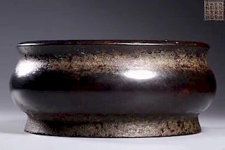 Ming Dynasty Chinese Bronze Incense Burner, Marked