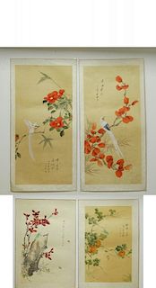 4 Pieces of Chinese Paintings