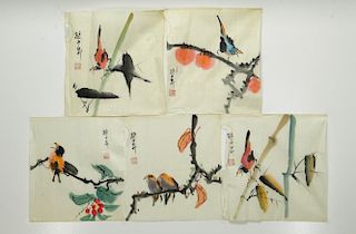 5 Pieces of Chinese Water Painting on Paper