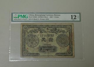 China,Kwangtung Bank 1905 1 Dollar