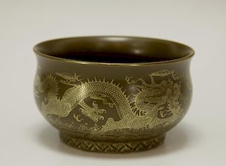 Chinese Tea Dust Porcelain Censer