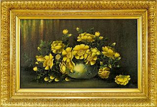 American Victorian O/C Floral Still Life Painting