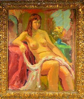 Joseph Rimini Impressionist Nude Boudoir Painting