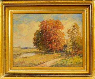 Boris B. Major O/B Fall Landscape Painting