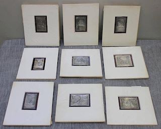 JUDAICA. Collection of 9 Boris Schatz Silver